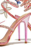 Stetnode Fantasy Multi Color Around The Ankle Coil Heels - Pink