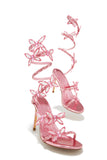 Stetnode Fantasy Butterfly Embellished Coil Heels - Pink