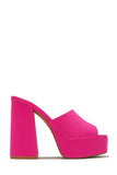 Stetnode  Platform Block Heel Mules - Pink