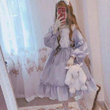 Stetnode Shy Violet Fairycore Kawaii Dress