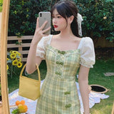 Stetnode Princesscore Grass Puff Sleeve Dress