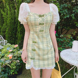 Stetnode Princesscore Grass Puff Sleeve Dress