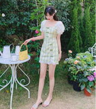 Stetnode Princesscore Grass Puff Sleeve Dress