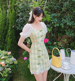 Stetnode Princesscore Grass Puff Sleeve Dress