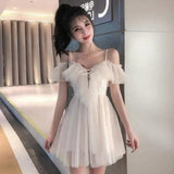 Stetnode Cloud Fairycore White Dress