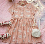 Stetnode Bunny Beauty Mini Cottagecore Dress