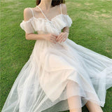 Stetnode Cloud Fairycore White Dress