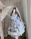 Stetnode Aquamarine Lake Fairycore Princesscore Cottagecore Dress