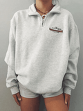 Stetnode Quarter Zip Printed Sweatshirt