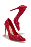 Stetnode Kelly Embellished High Heel Pumps - Red