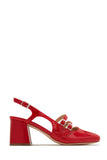 Stetnode Ellie Block Mid Heels - Red