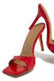 Stetnode Nellie Mid Heel Mules - Red