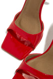 Stetnode Nellie Mid Heel Mules - Red