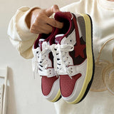 Stetnode back to school Red & Grey Shooting Star Sneakers