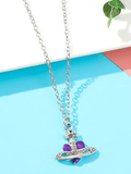 Stetnode Rhinestone Cross Heart Pendant Necklace