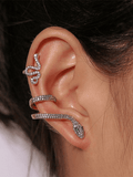 Stetnode Rhinestone Snake Pattern Stud Earring