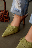 Stetnode  Mule Heel Pumps - Sage