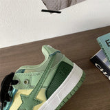 Stetnode back to school Sage Green Star Sneakers