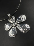 Stetnode Silver Big Flower Pendant Necklace