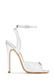 Stetnode Vixen Mary Jane Strap High Heels - Silver