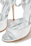 Stetnode Vixen Mary Jane Strap High Heels - Silver