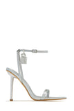 Stetnode Bella Lock & Key High Heels - Bone