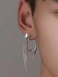 Stetnode Silver Punk Character Earrings