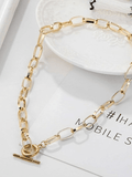 Stetnode Simple Link Chain Toggle Necklace