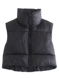 Stetnode Sleeveless Cropped Puffer Jacket