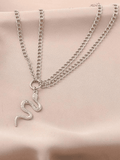 Stetnode Snake Pendant Double Layer Necklace