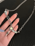 Stetnode Stone Decor Astral Link Chain Necklace