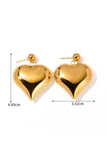 Stetnode Peach Heart Drop Earrings