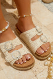 Stetnode Sunkissed Crochet Slip On Sandals - Ivory