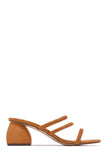 Stetnode Nora Block Mid Heel Mules - Tan