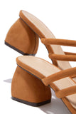 Stetnode Nora Block Mid Heel Mules - Tan