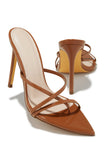 Stetnode Fine Art High Heel Mules - Tan