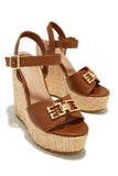 Stetnode Deliyana Platform Wedge Heels - Tan