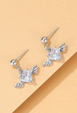 Stetnode Vintage Cherub Wing Rhinestone Earrings