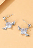 Stetnode Vintage Cherub Wing Rhinestone Earrings