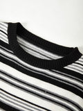 Stetnode Vintage Striped Crew Neck Pullover Sweater