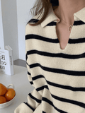 Stetnode Vintage Striped Pullover Sweater