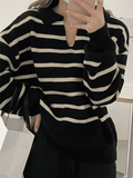 Stetnode Vintage Striped Pullover Sweater