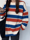 Stetnode Vintage Striped Pullover Sweatshirt