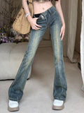 Stetnode Vintage Wash Y2K Flare Jeans