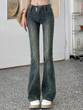 Stetnode Vintage Wash Y2K Flare Jeans