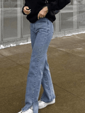 Stetnode Washed Split Boyfriend Jeans