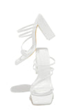 Stetnode Jaziel Block Heel Mules - White