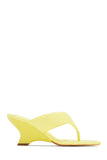 Stetnode  Thong Strap Mule Heels - Yellow